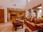 Condo 69-1 two car garage rental condo in El Dorado Ranch, San Felipe - living room sofa